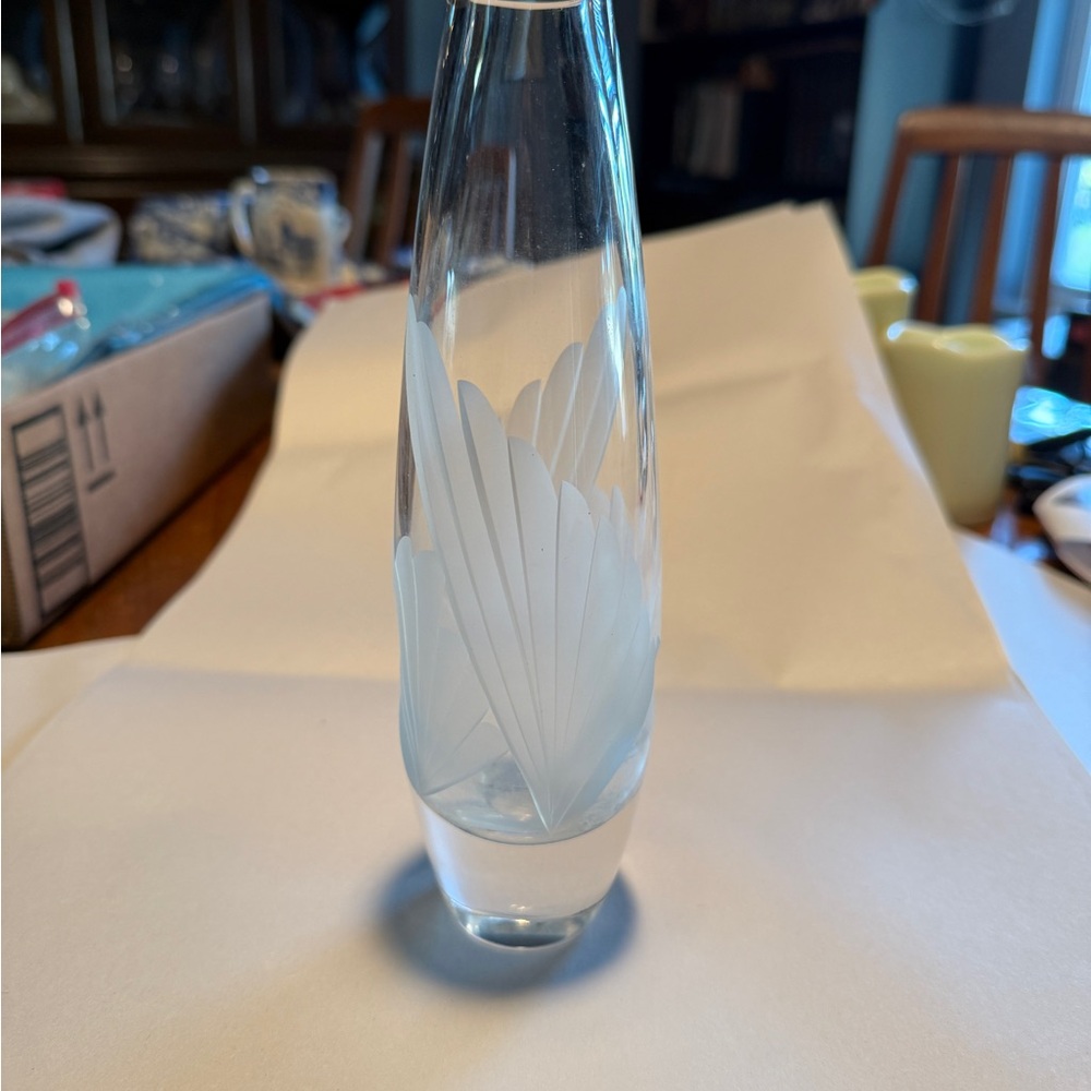 Lenox Frosted White Glass Vase